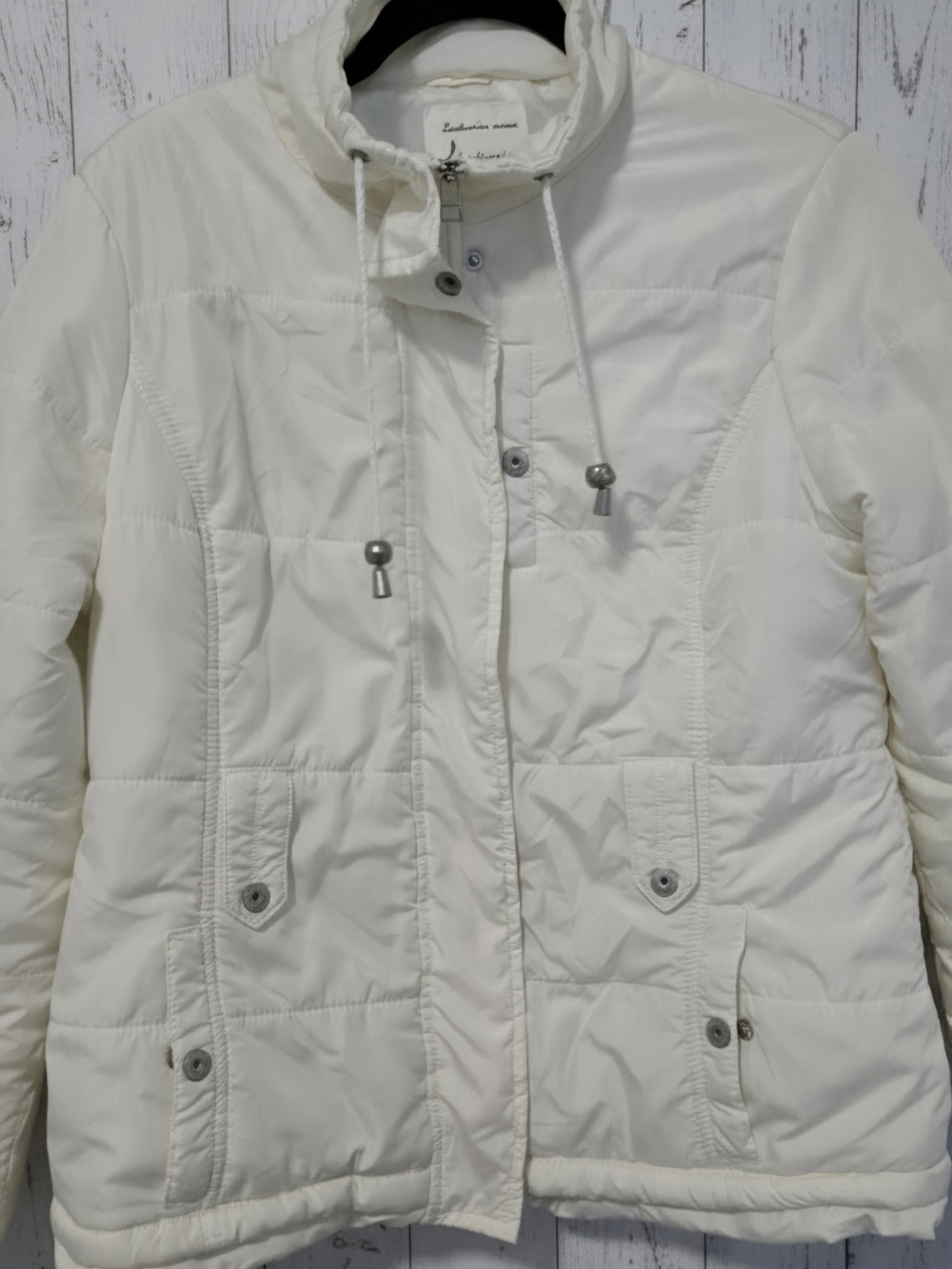 stradivarius Cream Quilted Puffer Jacket